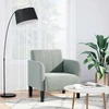 Fotelis Sofa-kėdė su porankiais, šviesiai pilka, 54 cm, aksomas