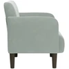 Fotelis Sofa-kėdė su porankiais, šviesiai pilka, 54 cm, aksomas