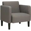Fotelis Sofa-kėdė su porankiais, šviesiai pilka, 54 cm, velvetas, audinys