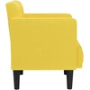 Fotelis Sofa-kėdė su porankiais, šviesiai geltona, 53 cm, audinys