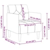 Fotelis Sofa-kėdė su porankiais, šviesiai pilka, 55 cm, aksomas
