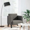 Fotelis Sofa-kėdė su porankiais, šviesiai pilka, 54 cm, velvetas, audinys