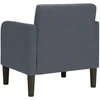 Fotelis Sofa-kėdė su porankiais, tamsiai pilka, 54 cm, aksomas