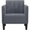 Fotelis Sofa-kėdė su porankiais, tamsiai pilka, 53 cm, aksomas