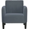 Fotelis Sofa-kėdė su porankiais, tamsiai pilka, 54 cm, aksomas