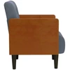 Fotelis Sofa-kėdė su porankiais, tamsiai pilka, 55 cm, aksomas
