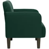 Fotelis Sofa-kėdė su porankiais, tamsiai žalia, 54 cm, aksomas