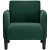 Fotelis Sofa-kėdė su porankiais, tamsiai žalia, 54 cm, aksomas