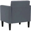 Fotelis Sofa-kėdė su porankiais, tamsiai pilka, 53 cm, aksomas