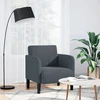Fotelis Sofa-kėdė su porankiais, tamsiai pilka, 54 cm, aksomas