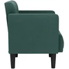 Fotelis Sofa-kėdė su porankiais, tamsiai žalia, 53 cm, audinys
