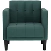 Fotelis Sofa-kėdė su porankiais, tamsiai žalia, 53 cm, audinys