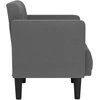 Fotelis Sofa-kėdė su porankiais, tamsiai pilka, 53 cm, audinys
