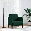Fotelis Sofa-kėdė su porankiais, tamsiai žalia, 54 cm, aksomas