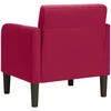Fotelis Sofa-kėdė su porankiais, vyno raudonumo, 54 cm, aksominė