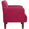 Fotelis Sofa-kėdė su porankiais, vyno raudonumo, 54 cm, aksominė