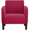 Fotelis Sofa-kėdė su porankiais, vyno raudonumo, 54 cm, aksominė