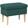 Fotelis su pakoju 2 vnt. Tamsiai žalia Audinys