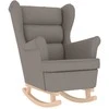 Fotelis Supama kėdė Taupe 74x90x102 cm Audinys