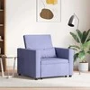 Fotelis Ištraukiamas sofa-lova vienvietis Džinsinė mėlyna audinys