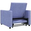 Fotelis Ištraukiamas sofa-lova vienvietis Džinsinė mėlyna audinys