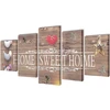 Nuotraukų rėmelis Fotopaveikslas su Užrašu "Home Sweet Home" ant Drobės 100 x 50 cm