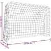 Futbolo vartai, balti, 214x75x152cm, plienas/poliesteris