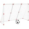 Futbolo vartai su kamuoliais, 2-1, balti, 184x64x124cm, metalas