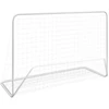 Futbolo vartai su tinkleliu, plienas, balti, 182x61x122cm