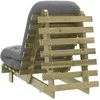 Futono sofa-lova su čiužiniu, 60x206x11cm, impregnuota pušis