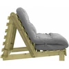 Futono sofa-lova su čiužiniu, 80x206x11cm, impregnuota pušis