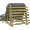 Futono sofa-lova su čiužiniu, 80x206x11cm, impregnuota pušis