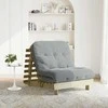 Futono sofa-lova su čiužiniu, 80x206x11cm, impregnuota pušis