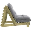 Futono sofa-lova su čiužiniu, 90x206x11cm, impregnuota pušis