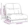 Futono sofa-lova su čiužiniu, 90x206x11cm, impregnuota pušis