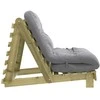 Futono sofa-lova su čiužiniu, 90x206x11cm, impregnuota pušis