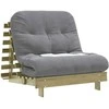 Futono sofa-lova su čiužiniu, 90x206x11cm, impregnuota pušis