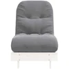Futono sofa-lova su čiužiniu, balta, 60x206x11cm, pušis