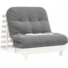 Futono sofa-lova su čiužiniu, balta, 80x206x11cm, pušis