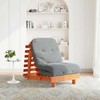 Futono sofa-lova su čiužiniu, vaško ruda, 70x206x11cm, pušis