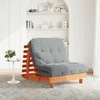 Futono sofa-lova su čiužiniu, vaško ruda, 80x206x11cm, pušis