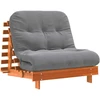 Futono sofa-lova su čiužiniu, vaško ruda, 80x206x11cm, pušis