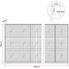 Gabionas su 3,5 mm laidu ir 5x5 cm tinkleliu 1150x20x150 cm