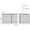 Gabionas su 3,5 mm laidu ir 5x5 cm tinkleliu 1100x50x100 cm