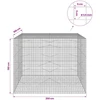 Gabionas su 3,5 mm laidu ir 5x5 cm tinkleliu 200x100x150 cm