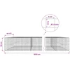 Gabionas su 3,5 mm laidu ir 5x5 cm tinkleliu 1050x50x50 cm