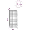 Gabionas su 3,5 mm laidu ir 5x5 cm tinkleliu 50x50x100 cm