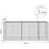 Gabionas su 3,5 mm laidu ir 5x5 cm tinkleliu 250x50x100 cm