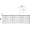 Gabionas su 3,5 mm laidu ir 5x5 cm tinkleliu 200x10x50 cm