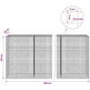 Gabionas su 3,5 mm laidu ir 5x5 cm tinkleliu 800x30x150 cm